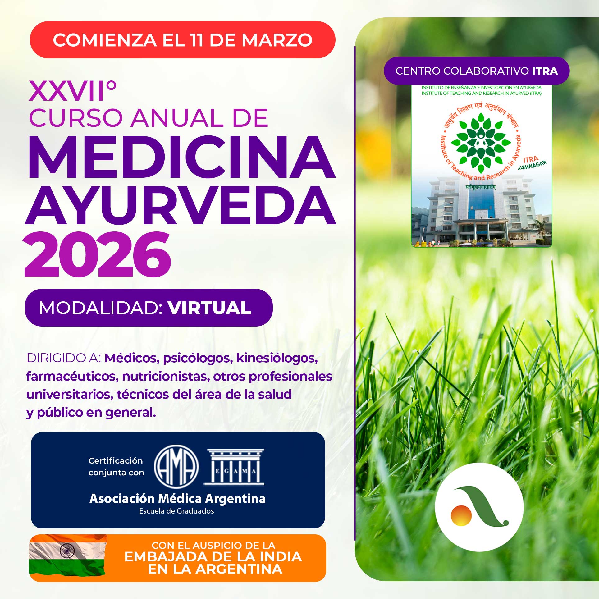 Curso de Medicina Ayurveda 2026