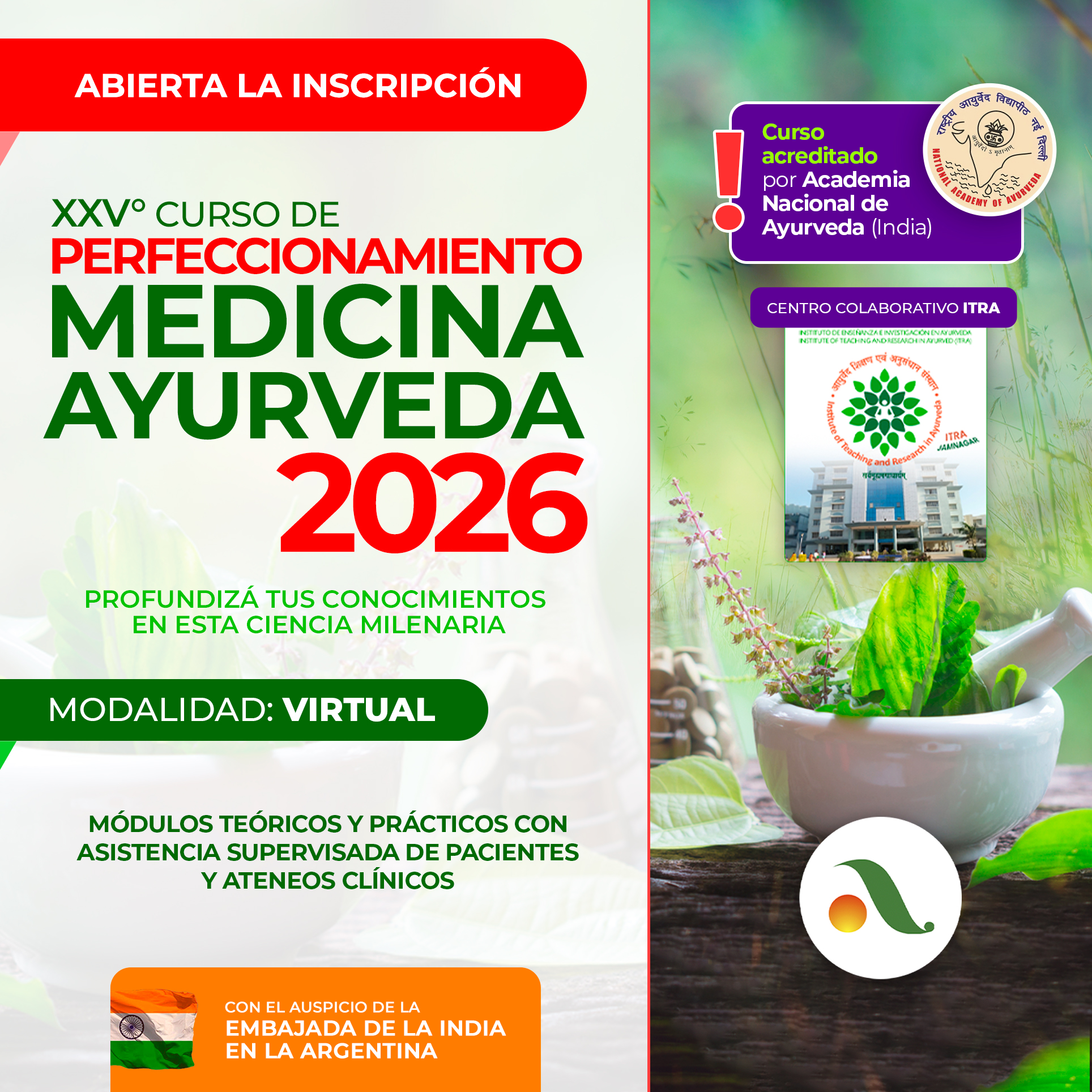Curso de Perfeccionamiento de Medicina Ayurveda